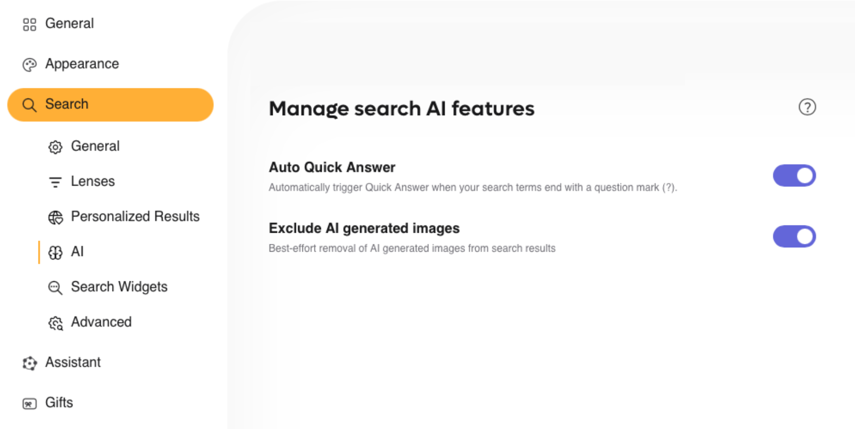Setting to hide AI-generated images